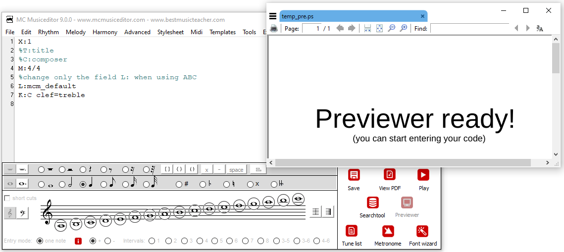 MC Musiceditor screenshot MC Musiceditor screenshot